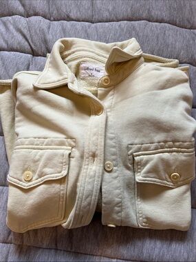 Wilfred Free Butter Yellow Button-Up Jacket